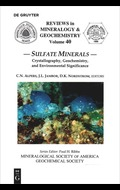 Sulfate minerals: crystallography, geochemistry, and environmental significance